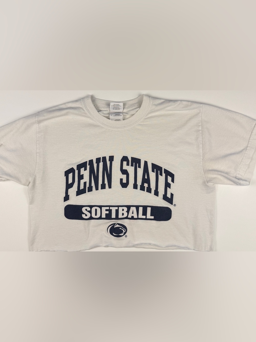 Penn State Softball White cropped Graphic Tee